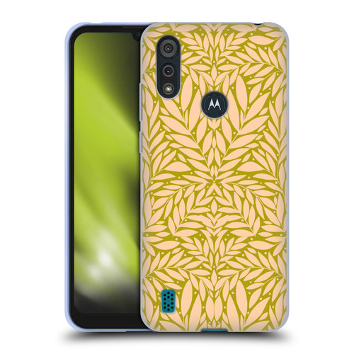 Gabriela Thomeu Floral Vintage Leaves Soft Gel Case for Motorola Moto E6s (2020)