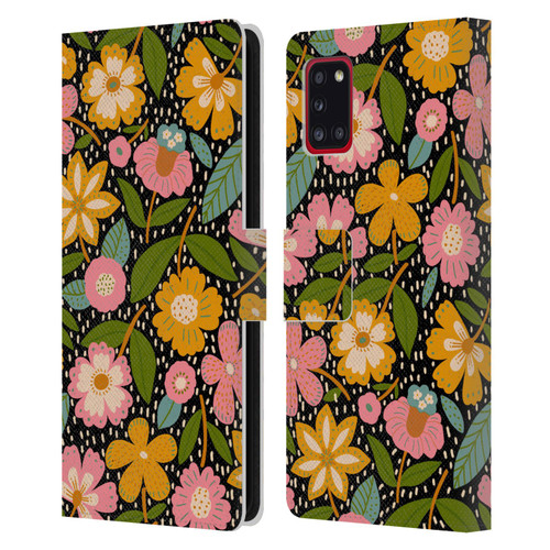 Gabriela Thomeu Floral Floral Jungle Leather Book Wallet Case Cover For Samsung Galaxy A31 (2020)
