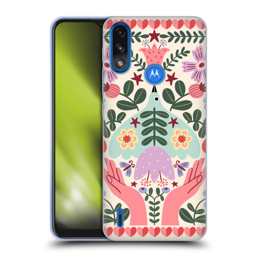 Gabriela Thomeu Floral Folk Flora Soft Gel Case for Motorola Moto E7 Power / Moto E7i Power