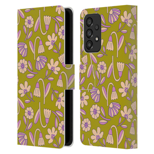 Gabriela Thomeu Floral Art Deco Leather Book Wallet Case Cover For Samsung Galaxy A33 5G (2022)