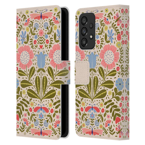 Gabriela Thomeu Floral Blooms & Butterflies Leather Book Wallet Case Cover For Samsung Galaxy A33 5G (2022)