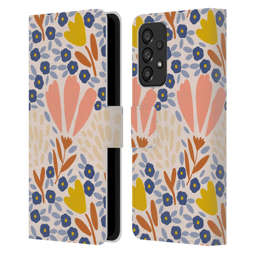 Gabriela Thomeu Floral Spring Flower Field Leather Book Wallet Case Cover For Samsung Galaxy A33 5G (2022)