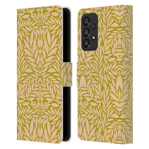 Gabriela Thomeu Floral Vintage Leaves Leather Book Wallet Case Cover For Samsung Galaxy A33 5G (2022)