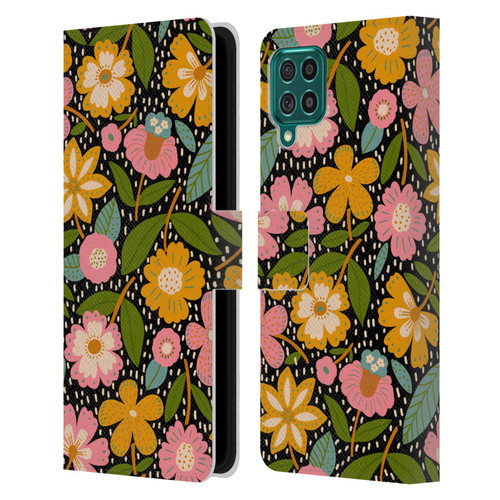 Gabriela Thomeu Floral Floral Jungle Leather Book Wallet Case Cover For Samsung Galaxy F62 (2021)