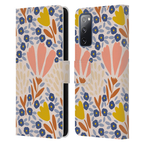 Gabriela Thomeu Floral Spring Flower Field Leather Book Wallet Case Cover For Samsung Galaxy S20 FE / 5G