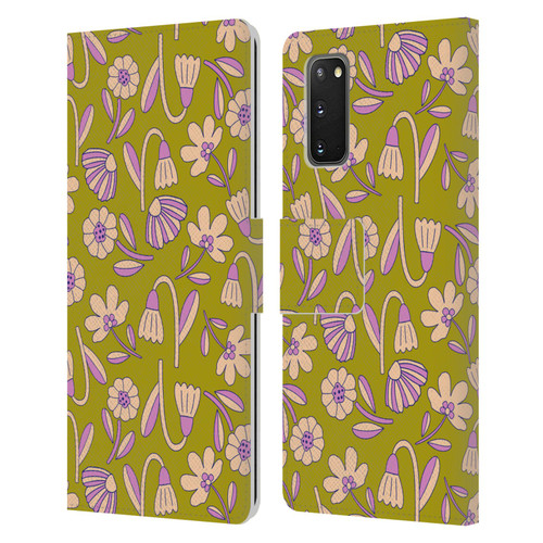 Gabriela Thomeu Floral Art Deco Leather Book Wallet Case Cover For Samsung Galaxy S20 / S20 5G
