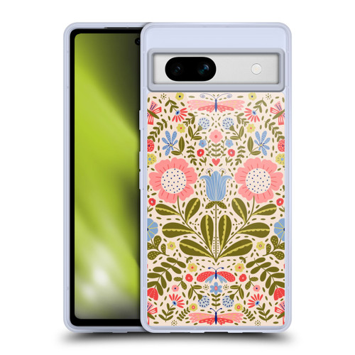 Gabriela Thomeu Floral Blooms & Butterflies Soft Gel Case for Google Pixel 7a