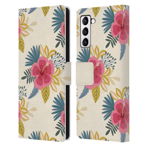 Gabriela Thomeu Floral Tropical Leather Book Wallet Case Cover For Samsung Galaxy S21+ 5G