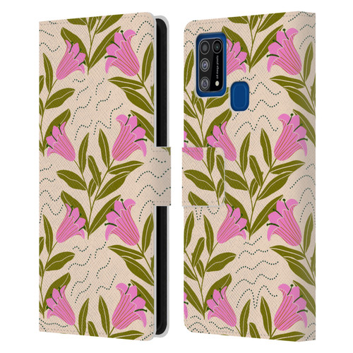 Gabriela Thomeu Floral Tulip Leather Book Wallet Case Cover For Samsung Galaxy M31 (2020)