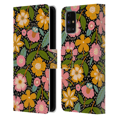 Gabriela Thomeu Floral Floral Jungle Leather Book Wallet Case Cover For Samsung Galaxy M31s (2020)