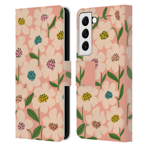 Gabriela Thomeu Floral Blossom Leather Book Wallet Case Cover For Samsung Galaxy S22 5G