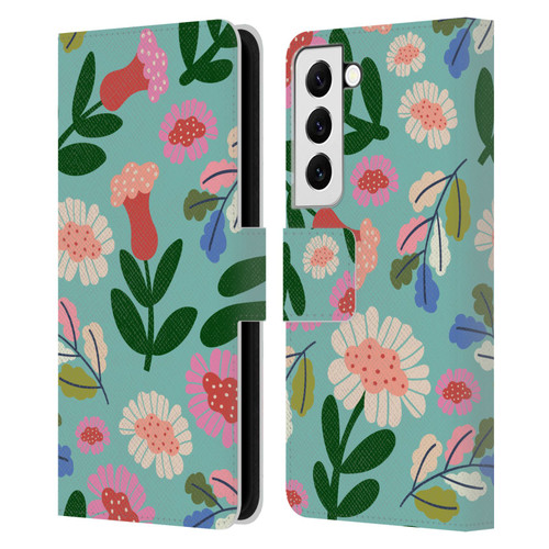 Gabriela Thomeu Floral Super Bloom Leather Book Wallet Case Cover For Samsung Galaxy S22 5G
