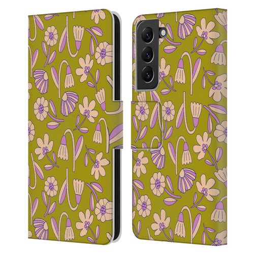 Gabriela Thomeu Floral Art Deco Leather Book Wallet Case Cover For Samsung Galaxy S22+ 5G