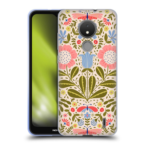 Gabriela Thomeu Floral Blooms & Butterflies Soft Gel Case for Nokia C21