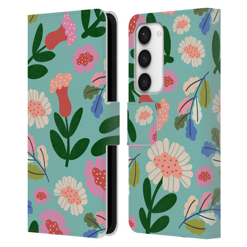 Gabriela Thomeu Floral Super Bloom Leather Book Wallet Case Cover For Samsung Galaxy S23 5G