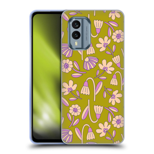 Gabriela Thomeu Floral Art Deco Soft Gel Case for Nokia X30