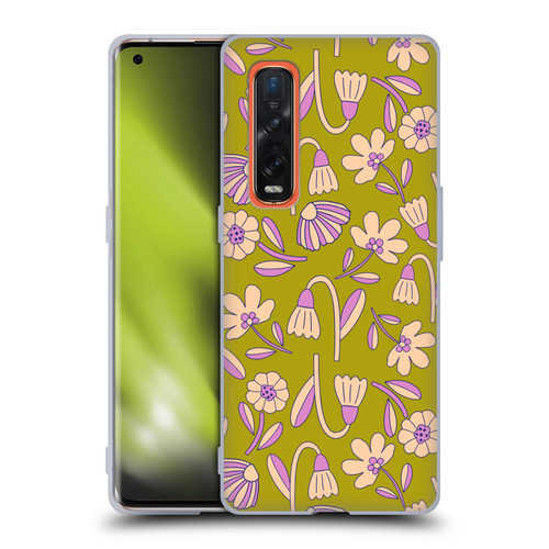 Gabriela Thomeu Floral Art Deco Soft Gel Case for OPPO Find X2 Pro 5G