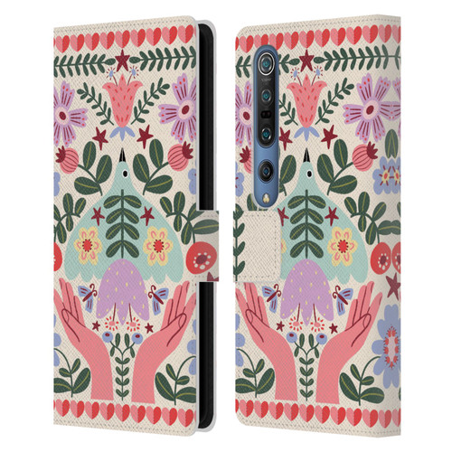 Gabriela Thomeu Floral Folk Flora Leather Book Wallet Case Cover For Xiaomi Mi 10 5G / Mi 10 Pro 5G