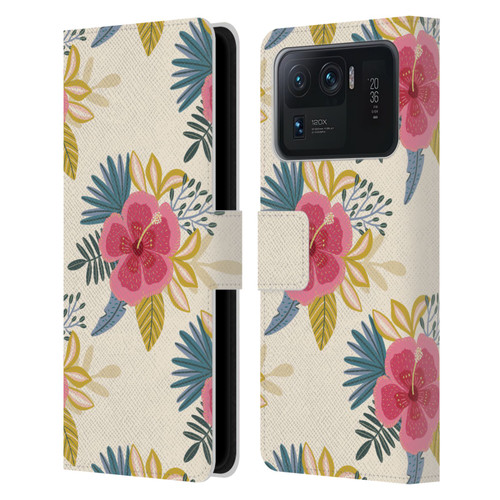 Gabriela Thomeu Floral Tropical Leather Book Wallet Case Cover For Xiaomi Mi 11 Ultra