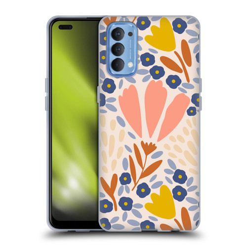 Gabriela Thomeu Floral Spring Flower Field Soft Gel Case for OPPO Reno 4 5G