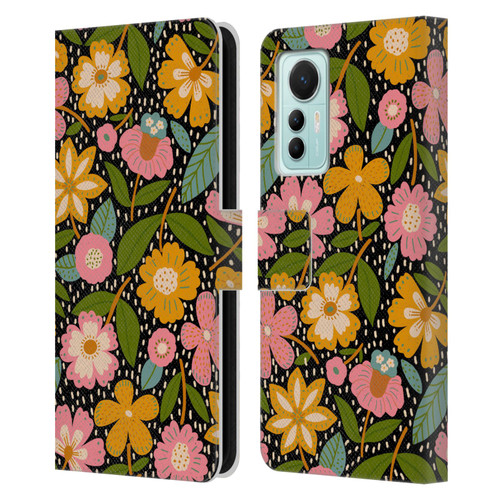 Gabriela Thomeu Floral Floral Jungle Leather Book Wallet Case Cover For Xiaomi 12 Lite