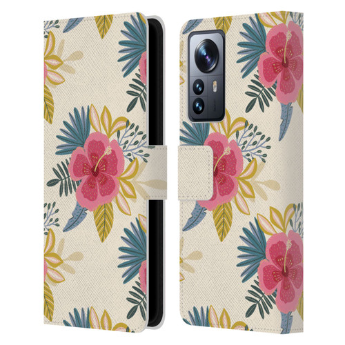 Gabriela Thomeu Floral Tropical Leather Book Wallet Case Cover For Xiaomi 12 Pro