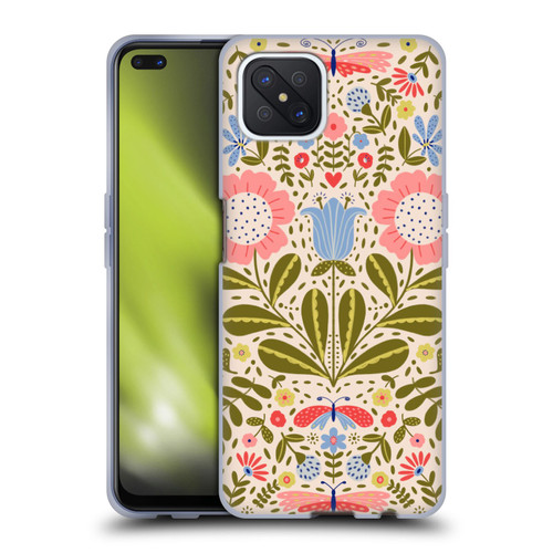 Gabriela Thomeu Floral Blooms & Butterflies Soft Gel Case for OPPO Reno4 Z 5G