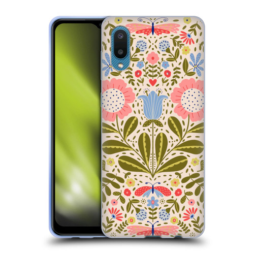 Gabriela Thomeu Floral Blooms & Butterflies Soft Gel Case for Samsung Galaxy A02/M02 (2021)
