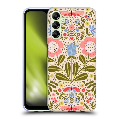 Gabriela Thomeu Floral Blooms & Butterflies Soft Gel Case for Samsung Galaxy A14 5G