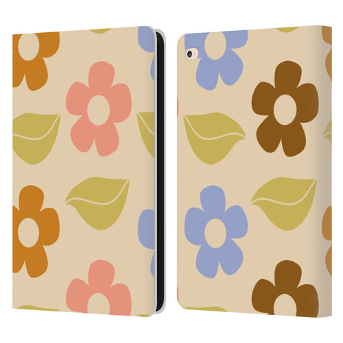 Gabriela Thomeu Retro Flower Vibe Vintage Pattern Leather Book Wallet Case Cover For Apple iPad Air 2 (2014)