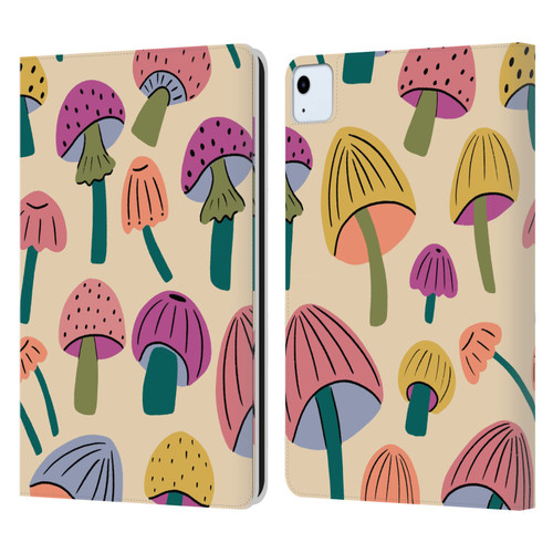 Gabriela Thomeu Retro Magic Mushroom Leather Book Wallet Case Cover For Apple iPad Air 2020 / 2022