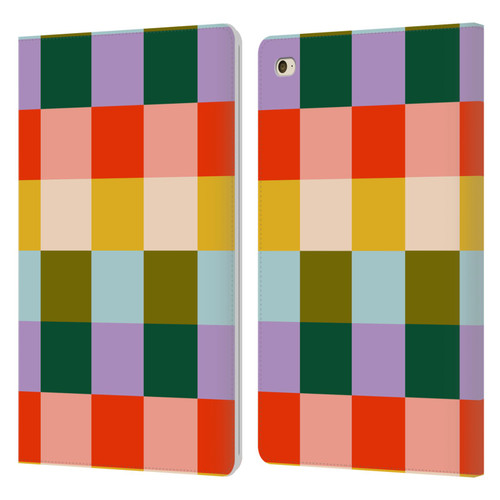 Gabriela Thomeu Retro Checkered Rainbow Vibe Leather Book Wallet Case Cover For Apple iPad mini 4