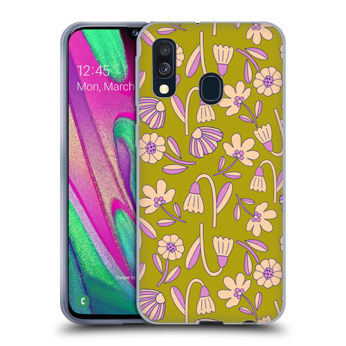 Gabriela Thomeu Floral Art Deco Soft Gel Case for Samsung Galaxy A40 (2019)