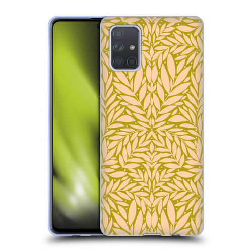 Gabriela Thomeu Floral Vintage Leaves Soft Gel Case for Samsung Galaxy A71 (2019)