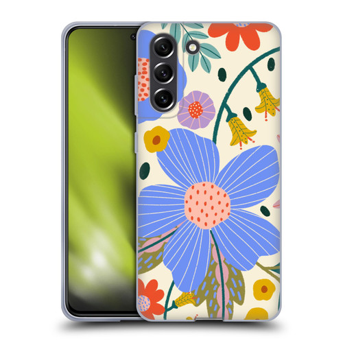 Gabriela Thomeu Floral Pure Joy - Colorful Floral Soft Gel Case for Samsung Galaxy S21 FE 5G