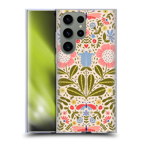Gabriela Thomeu Floral Blooms & Butterflies Soft Gel Case for Samsung Galaxy S23 Ultra 5G