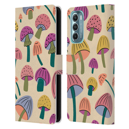 Gabriela Thomeu Retro Magic Mushroom Leather Book Wallet Case Cover For Motorola Moto G Stylus 5G (2022)