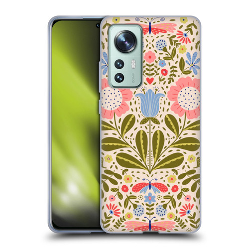 Gabriela Thomeu Floral Blooms & Butterflies Soft Gel Case for Xiaomi 12