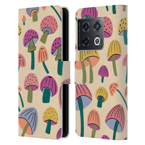 Gabriela Thomeu Retro Magic Mushroom Leather Book Wallet Case Cover For OnePlus 10 Pro