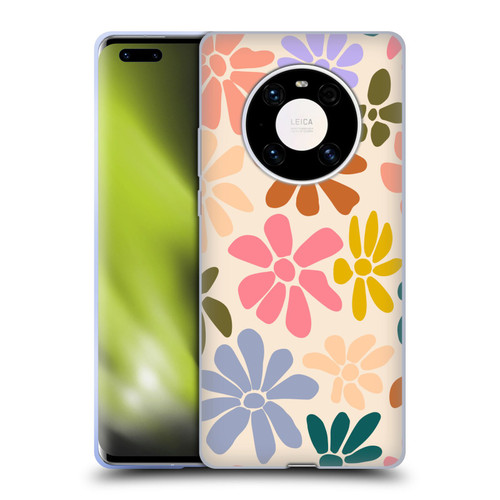 Gabriela Thomeu Retro Rainbow Color Floral Soft Gel Case for Huawei Mate 40 Pro 5G