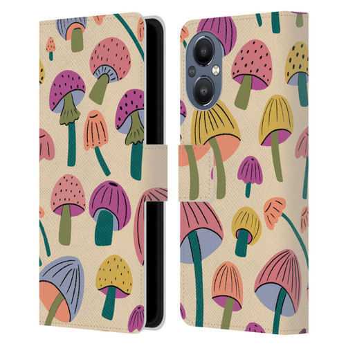 Gabriela Thomeu Retro Magic Mushroom Leather Book Wallet Case Cover For OnePlus Nord N20 5G