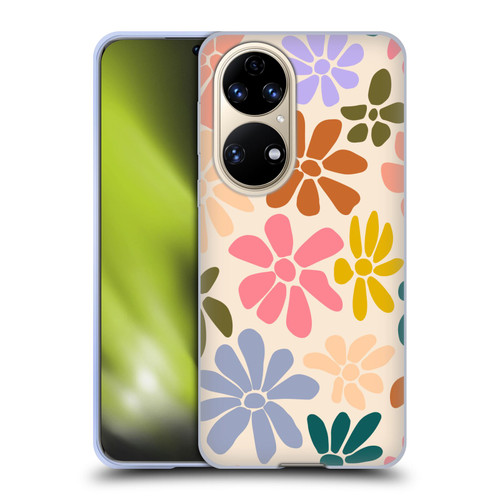 Gabriela Thomeu Retro Rainbow Color Floral Soft Gel Case for Huawei P50
