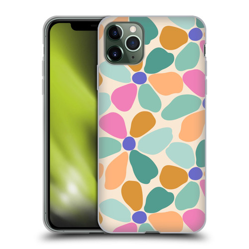 Gabriela Thomeu Retro Colorful Flowers Soft Gel Case for Apple iPhone 11 Pro Max