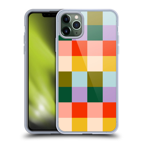 Gabriela Thomeu Retro Checkered Rainbow Vibe Soft Gel Case for Apple iPhone 11 Pro Max
