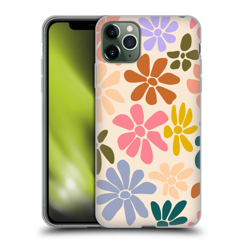 Gabriela Thomeu Retro Rainbow Color Floral Soft Gel Case for Apple iPhone 11 Pro Max
