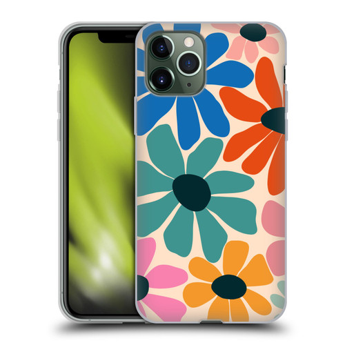 Gabriela Thomeu Retro Fun Floral Rainbow Color Soft Gel Case for Apple iPhone 11 Pro