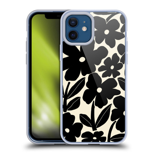 Gabriela Thomeu Retro Black And White Groovy Soft Gel Case for Apple iPhone 12 / iPhone 12 Pro