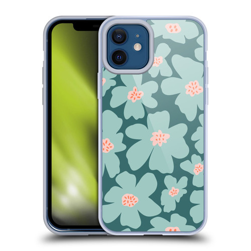 Gabriela Thomeu Retro Daisy Green Soft Gel Case for Apple iPhone 12 / iPhone 12 Pro