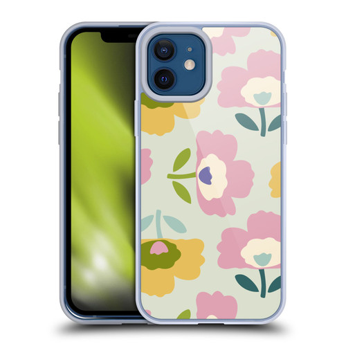 Gabriela Thomeu Retro Scandinavian Floral Soft Gel Case for Apple iPhone 12 / iPhone 12 Pro