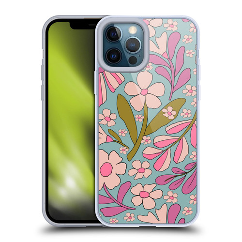 Gabriela Thomeu Retro Groovy 70s Blue Soft Gel Case for Apple iPhone 12 Pro Max